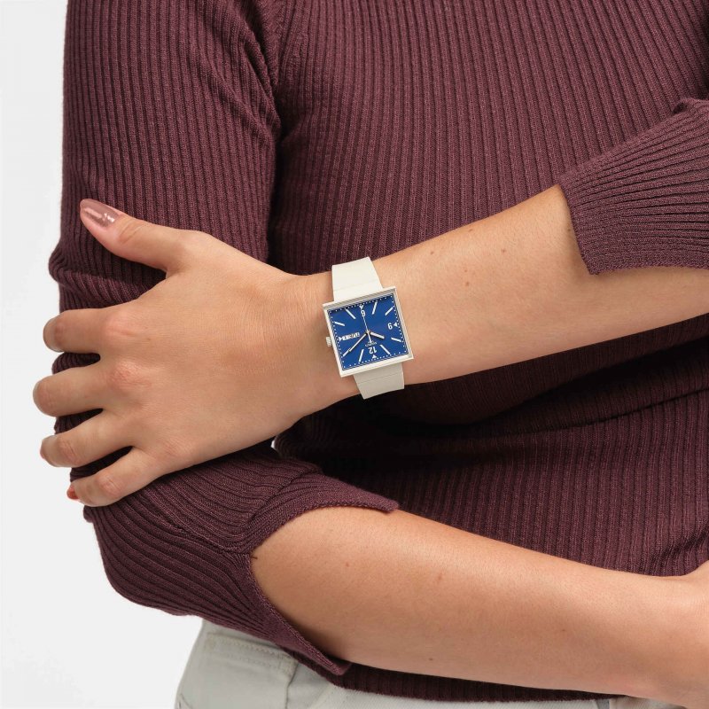 Swatch - What If Beige - Quadrante Blu - Bioceramic