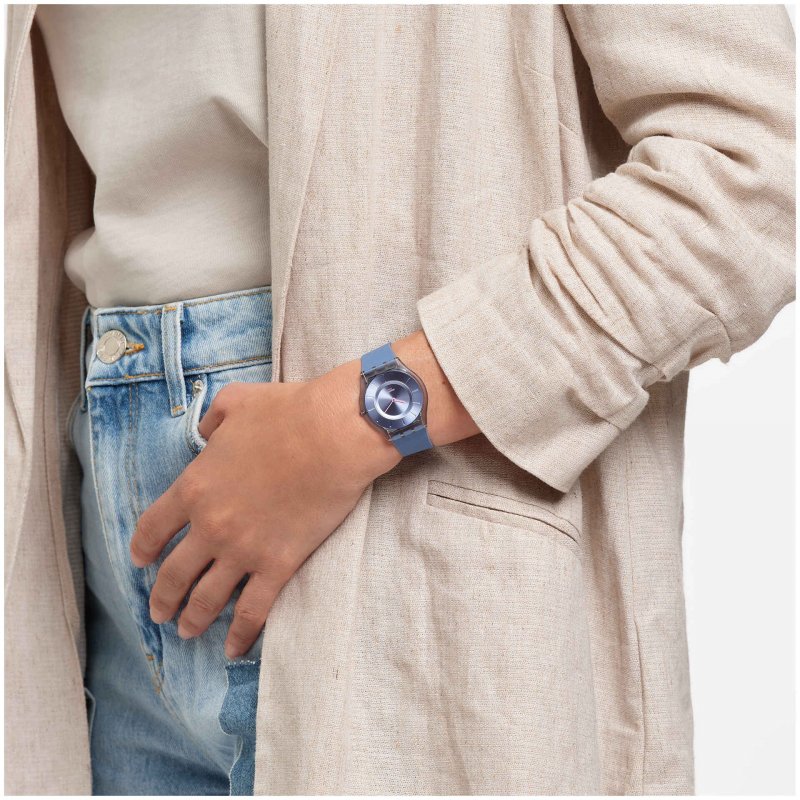 Swatch - Denim Blue - Quadrante Blu - Silicone