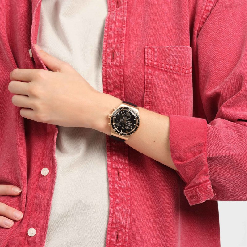 Swatch - Stain Sheen - Cronografo Oro Rosa