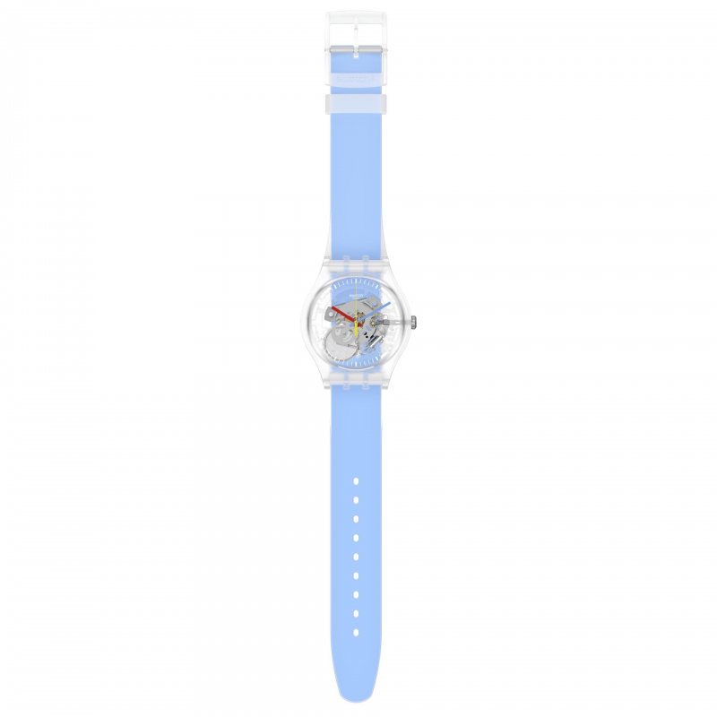 Swatch - Clearly Blue Striped - Silicone - Blu