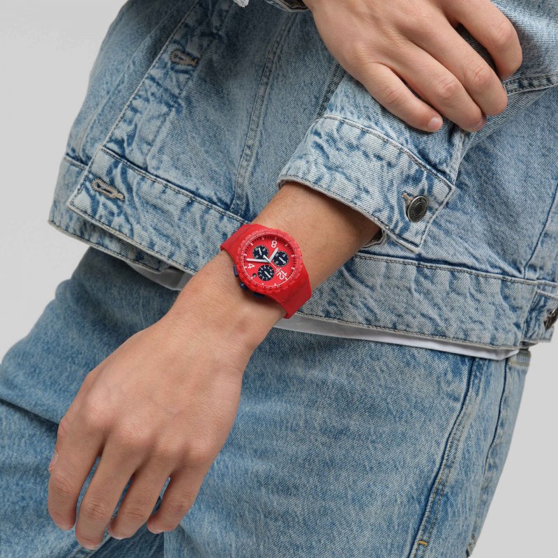 Swatch - Primarily Red - Cronografo Rosso - Silicone