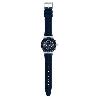 Swatch - Blue Grid Cronografo - Blu - Gomma