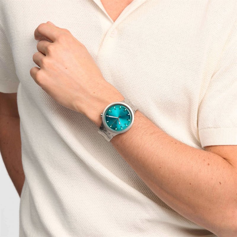 Swatch - Aqua Shimmer - Oversize - Acciaio