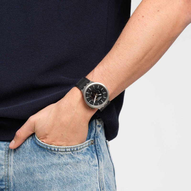 Swatch - Dark Irony - Orologio Oversize - Nero