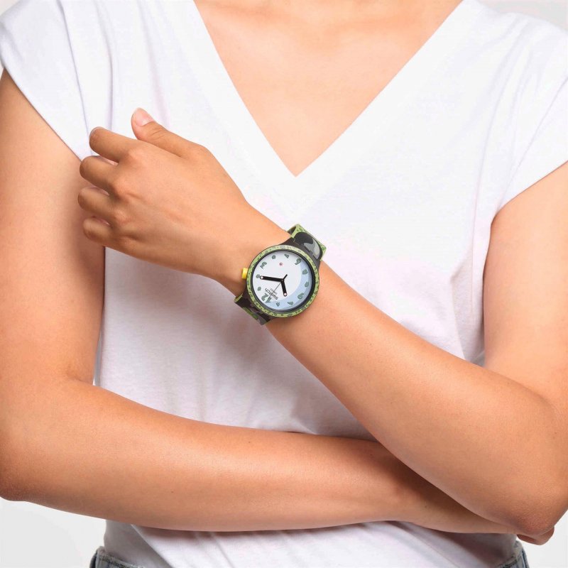 Swatch - Cell X - Big Bold - Nero - Verde