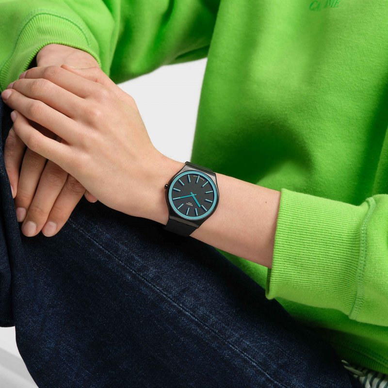 Swatch - Obsidian Shimmer - Quadrante Nero - Gomma