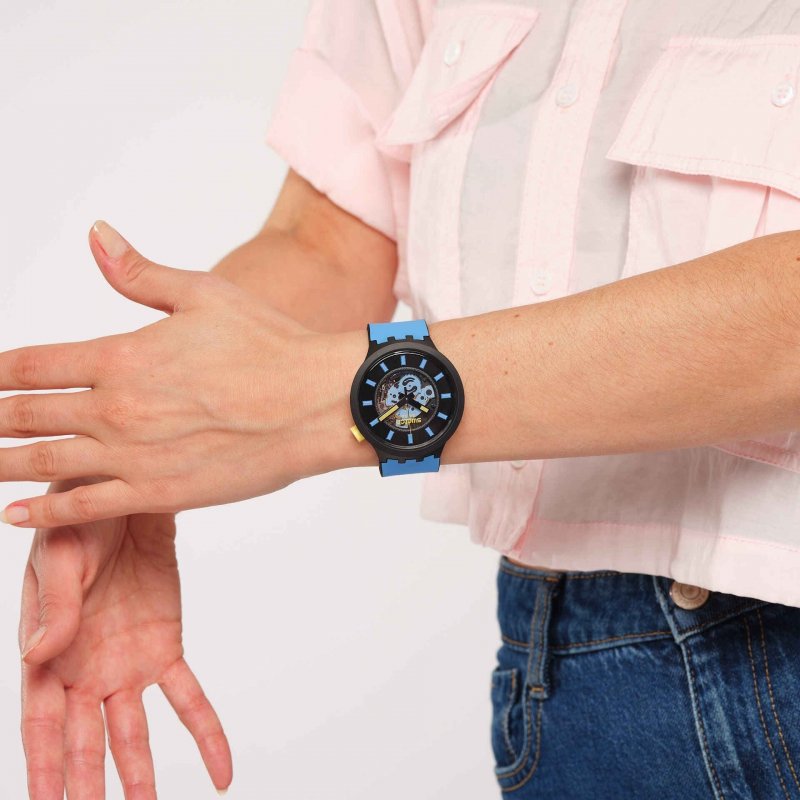 Swatch - Travel By Day - Orologio Big Bold - Nero