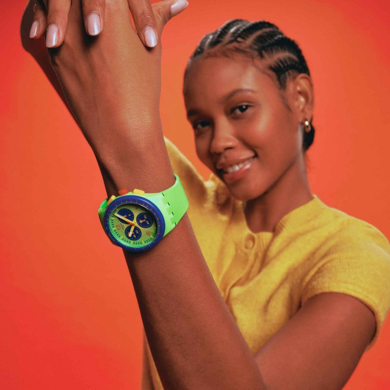 Swatch - Flowing Freshly - Quadrante Giallo E Verde