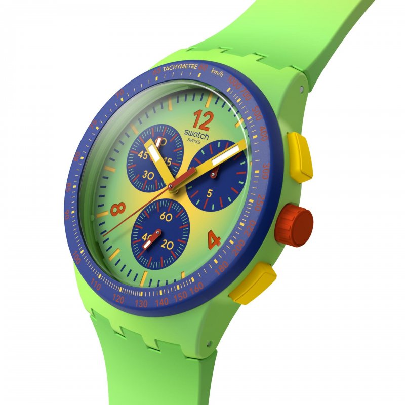 Swatch - Flowing Freshly - Quadrante Giallo E Verde