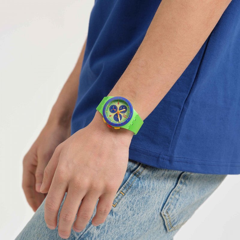 Swatch - Flowing Freshly - Quadrante Giallo E Verde