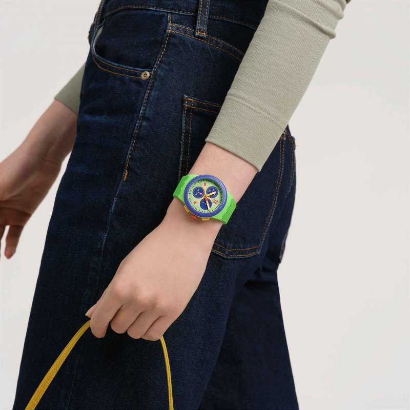 Swatch - Flowing Freshly - Quadrante Giallo E Verde