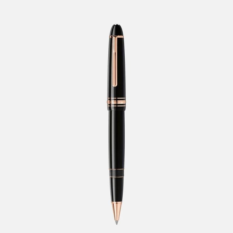 Montblanc - Roller Meisterstück - Resina Nera - Oro Rosa