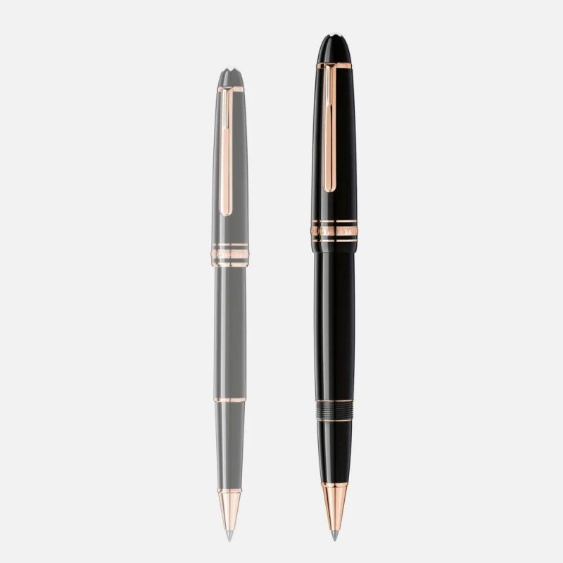 Montblanc - Roller Meisterstück - Resina Nera - Oro Rosa