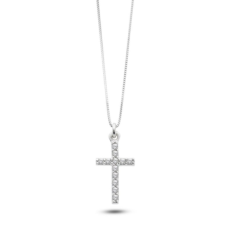Ambrosia Gioielli - Girocollo Croce - Oro 750‰ - Zirconi