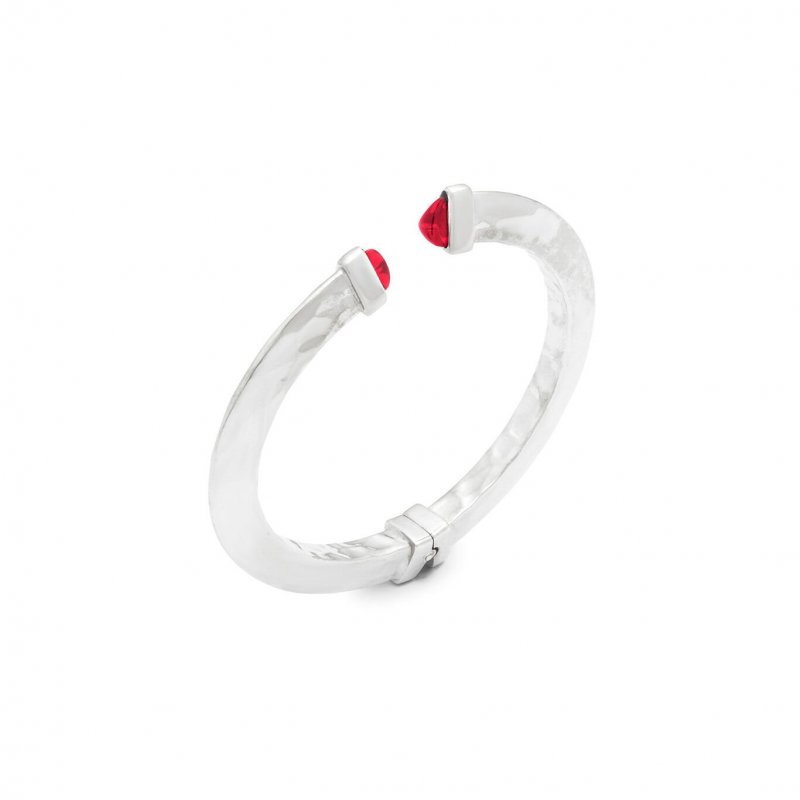 Giovanni Raspini - Bangle Red Blade - Argento - Cristalli