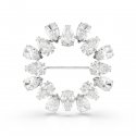 Swarovski - Spilla Matrix - Placcato Rodio - Bianca