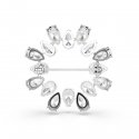 Swarovski - Spilla Matrix - Placcato Rodio - Bianca