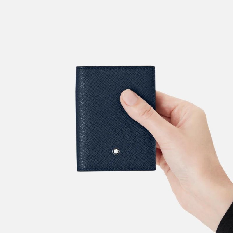 Montblanc - Porta Carte 4 Scomparti - Blu