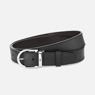 Montblanc - Cintura Reversibile - Pelle Nera/Marrone