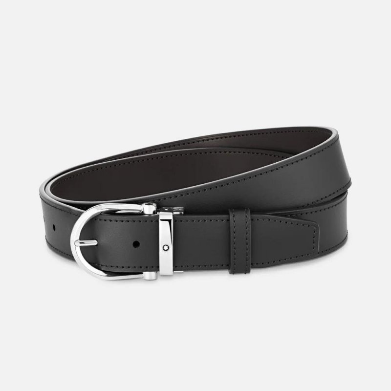 Montblanc - Cintura Reversibile - Pelle Nera/Marrone