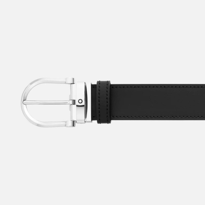 Montblanc - Cintura Reversibile - Pelle Nera/Marrone