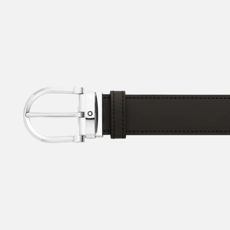 Montblanc - Cintura Reversibile - Pelle Nera/Marrone