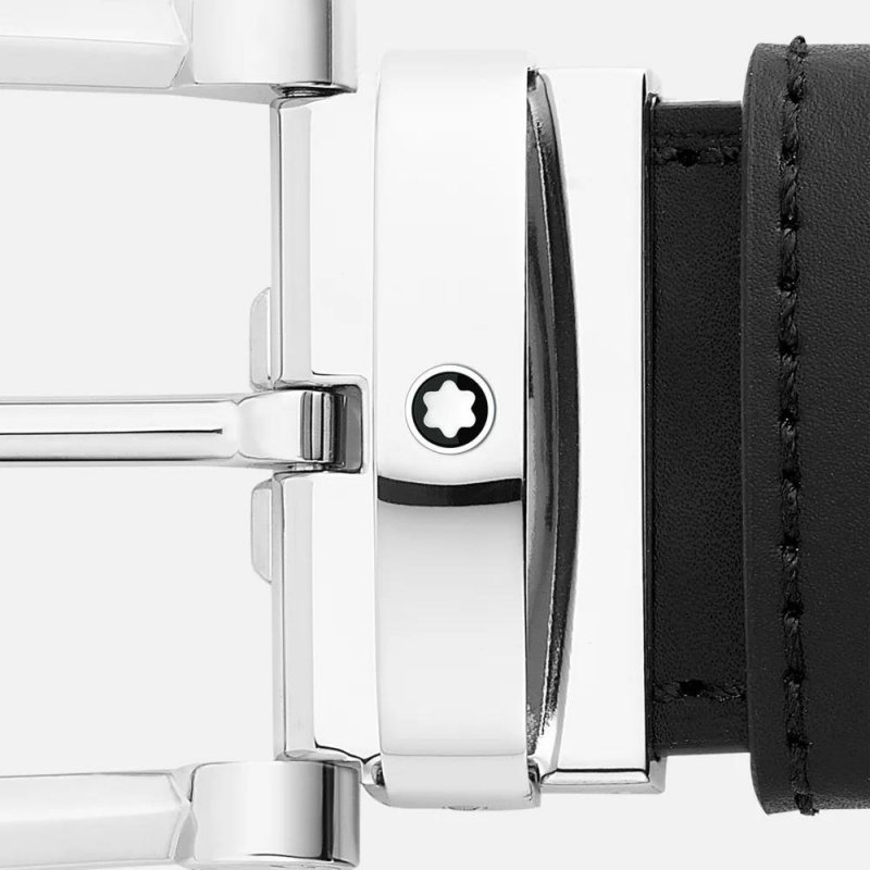 Montblanc - Cintura Reversibile - Pelle Nera/Marrone
