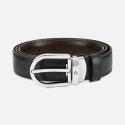 Montblanc - Cintura Reversibile - Pelle Nera/Marrone