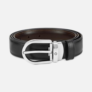 Montblanc - Cintura Reversibile - Pelle Nera/Marrone