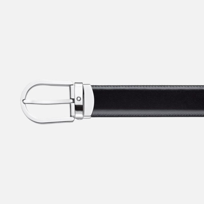 Montblanc - Cintura Reversibile - Pelle Nera/Marrone