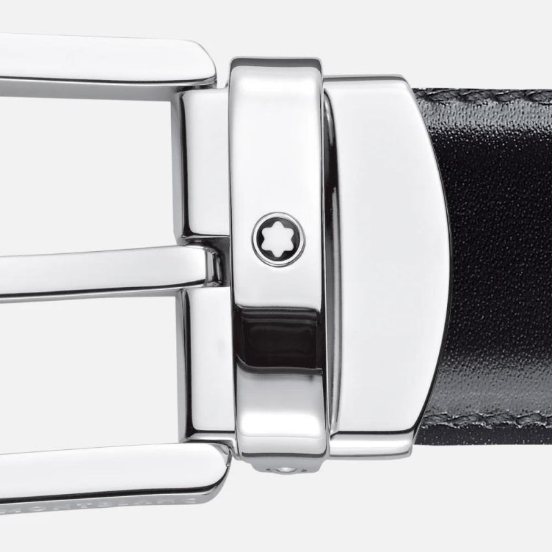 Montblanc - Cintura Reversibile - Pelle Nera/Marrone