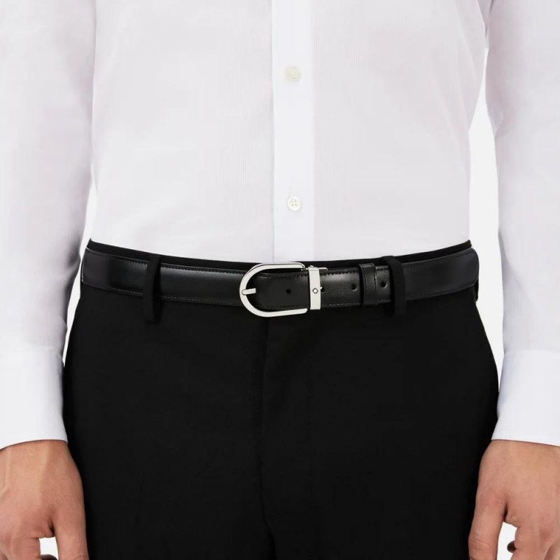 Montblanc - Cintura Reversibile - Pelle Nera/Marrone