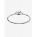 Silver Bracelet With Heart-Shaped Clasp