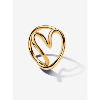 Anello Cuore Linea Sinuosa