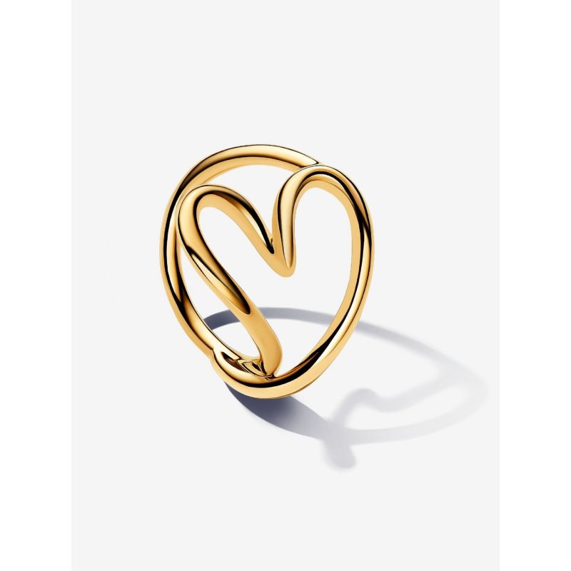 Anello Cuore Linea Sinuosa