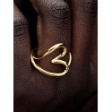 Anello Cuore Linea Sinuosa