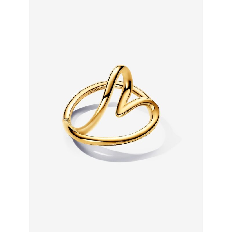 Anello Cuore Linea Sinuosa