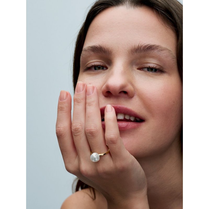 Anello Perla Barocca D’Acqua Dolce Coltivata