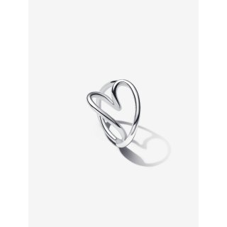 Anello Cuore Linea Sinuosa