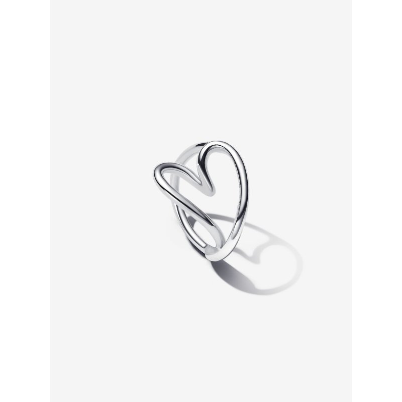 Anello Cuore Linea Sinuosa