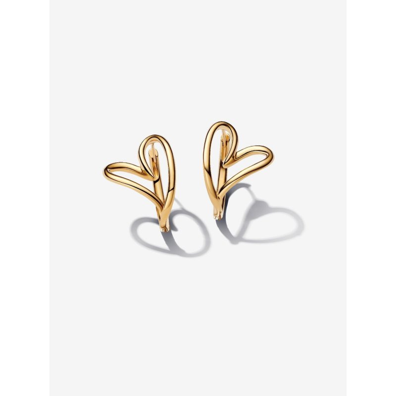 Orecchini Cuore Linea Sinuosa