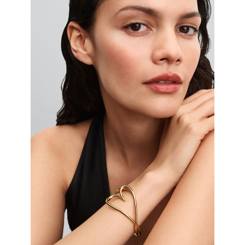 Bracciale Aperto Cuore Linea Sinuosa