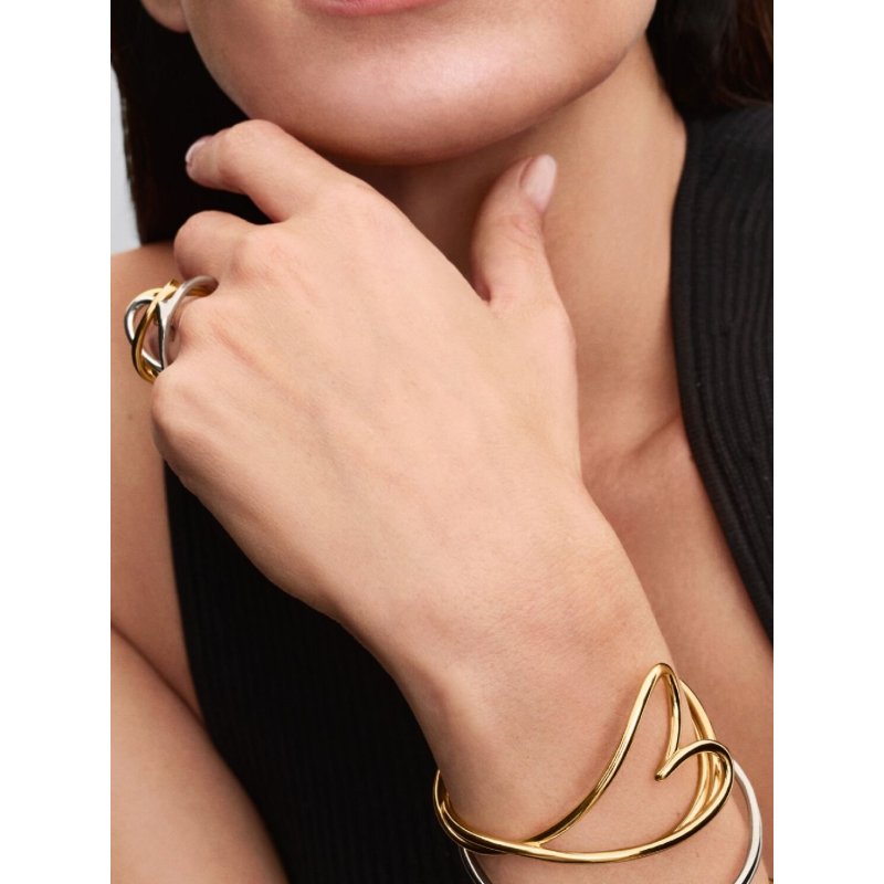 Bracciale Aperto Cuore Linea Sinuosa