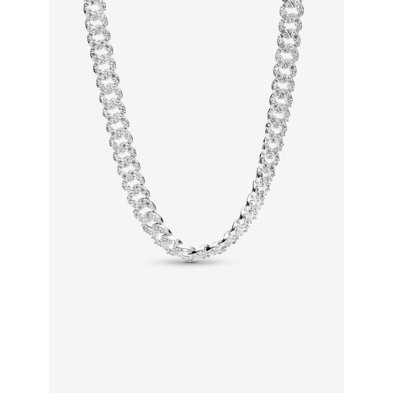 Collana Catena Maglia Cubana Pavè