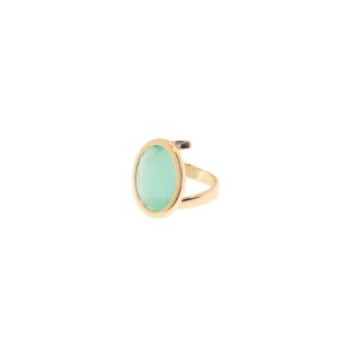 Aquaforte - Anello Ovale - Verde Mare - Satinato