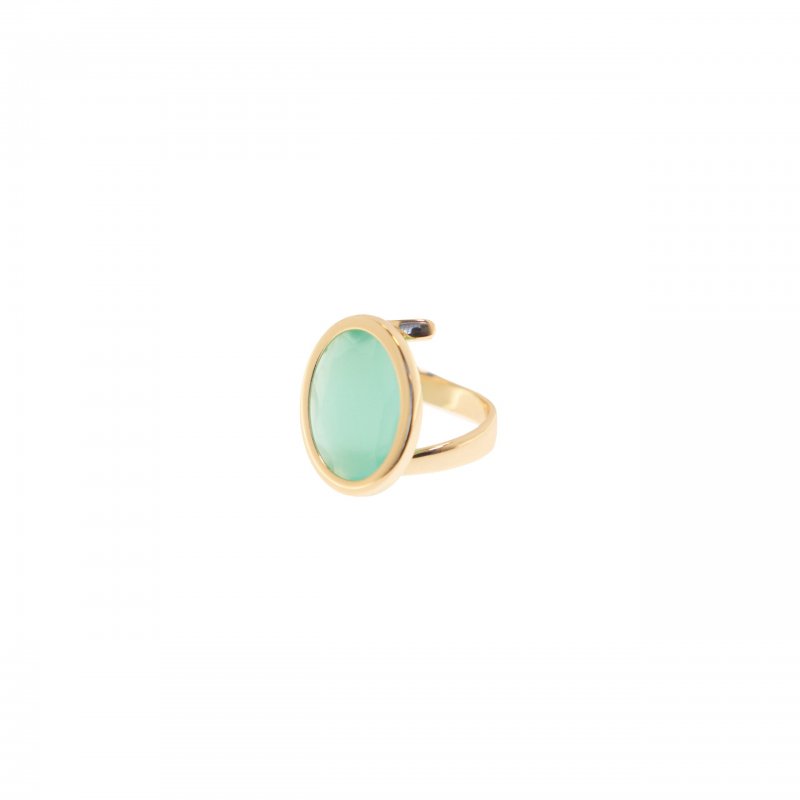 Aquaforte - Anello Ovale - Verde Mare - Satinato