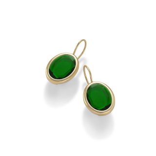 Aquaforte - Orecchini Caramelle - Verde Bottiglia - Oro