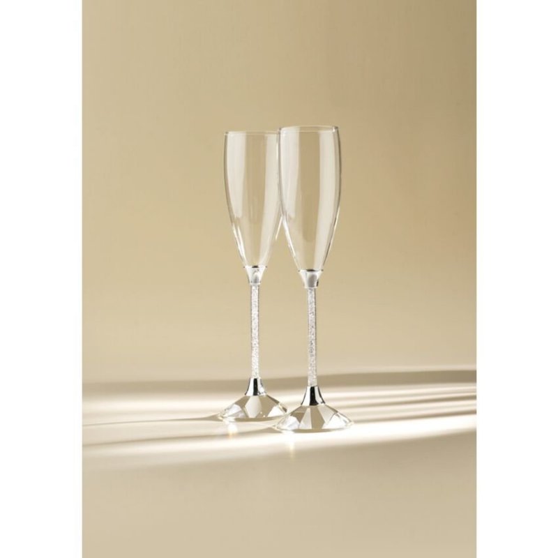 Ottaviani - Coppia Flute Con Cristalli - Elegante - Raffinato