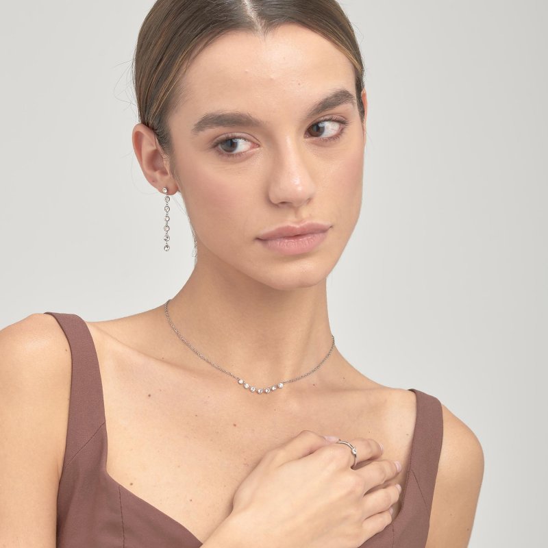 Brosway - Collana Symphonia - Acciaio - Cristalli