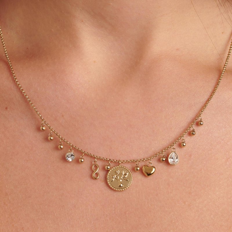 Brosway - Collana Chakra Mistici - Acciaio - Oro